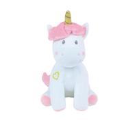 Peluche licorne musicale et lumineuse Jemini Rose 24x13x15 cm