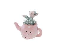 Peluche Lili la souris dans sa théière polyester 13.00x22.00 cm