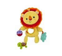 Peluche Lion d'activités - Doudou 3 en 1 - hochet Animaux de la Jungle Anneau Dentition - Set Jeu eveil bébé avec Carte Animal - Set Jouet 1er Age