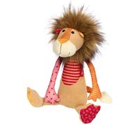 Sigikid 42844 Peluche Lion Patchwork Sweety Doudou à Jouer et à câliner en mélange de matériaux Doux pour bébés et Enfants, garçons et Filles de 0 Mois à 8 Ans Multicolore/Lion 32 cm