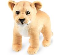 Peluche lionne BRUBAKER - 30 cm Peluche lion - Peluche bébé fauve debout - Jouet en peluche pour enfants, Brun