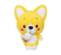Peluche little corgi cuties 40 cm : corgi - bubble tea jaune TU