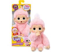 Animal en peluche Mon Bébé Singe Mini Rose