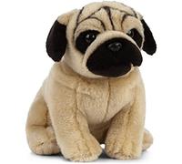 Peluche Living Nature - Chien Carlin en peluche (20 cm), Marron