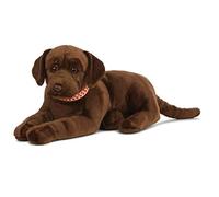 Peluche Living Nature - Chien géant Labrador en peluche, brun chocolat (60 cm)