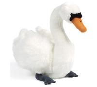 Peluche Living Nature - Grand cygne (27 cm), Blanches