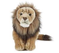 Peluche Living Nature - Grand lion mâle (45 cm), Marron