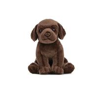 Peluche Living Nature - Chiot Labrador en peluche, brun chocolat (16 cm)
