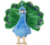Living Nature Peluche Paon coloré 18 cm Bleu/vert