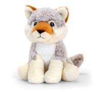 KEELECO - Peluche 100% recyclée - Jouet écologique pour Enfant - Peluche Loup 18cm - SE1034