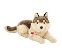 Teddy Hermann Peluche Loup 90855 allongée – durable, matériaux recyclés – 40 cm