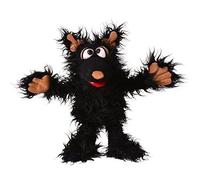 Peluche Loup Monster To Go Living Puppets - En Tissu - 35 cm Noir