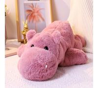 Peluche Lourde, Hippopotame à Fourrure - Peluche Douce pour Enfants et Adultes - Rose - Dimensions: 45 cm (1 kg) et 60 cm (2 kg)