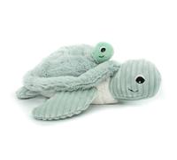Déglingos Peluche bébé PTIPOTOS Tortue Maman/Bébé – Toute douce 29 cm, Menthe