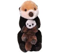 Peluche Maman et Bebe Loutre de Mer Beige G