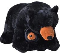 Peluche maman ours et son petit - ours noir 76 cm