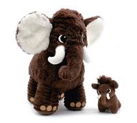 Peluche Mammouth Papa Et Son Bébé Marron TU