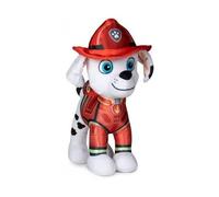 Peluche Marcus 29 cm Chiot Pompier - pour Pat Patrouille Film - Doudou Chien Heros - Set Jouet Enfant - avec Carte Animal