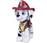 Peluche marcus 30 cm chiot pompier - pour pat patrouille dino rescu - doudou chien heros - set jouet enfant + carte animal