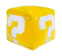 TOMY Peluche Mocchi Mocchi Super Mario Bloc Point d'interrogation Méga 38 cm – Licence officielle