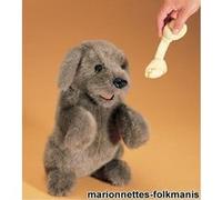 Peluche marionnette chien assis 38 cm de la marque Folkmanis G
