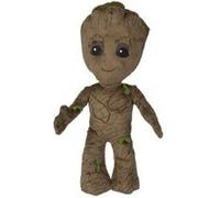 Peluche marvel : jeune groot marron 33 cm - doudou super héro enfant - set dc + 1 carte offerte - Marron