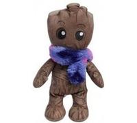 Peluche marvel : jeune groot marron avec echarpe 32 cm - doudou super héro enfant - set dc + 1 carte offerte Marron