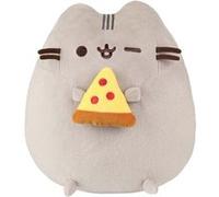 Peluche Mascotte 24cm avec Pizza Design Charmant Ultra Doux Gris clair
