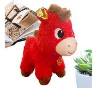 Peluche Mascotte Année Cheval 2026 - Poupée Cheval Zodiaque Farcie Douce Et Mignon | Ornement Chanceux Pour La Nouvelle Année Pour Enfants, Adultes, Fêtes D'entreprise Et Cadeaux Pour La Fête Du