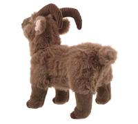 Peluche Mascotte Chèvre 2027, Décoration de Table Festive du Nouvel An | Doux Coton PP, Texture Duveteuse, Figurine Réaliste Marron pour Bureau et Ambiances de Fête Printanière