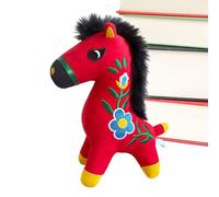 Peluche Mascotte de Cheval - Figurine en Tissu Doux, Mignonne Traditionnelle, représentation de Symboles culturels, Compagnon Confortable | pour fête de Famille, Anniversaire, Festival, Maison