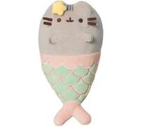 Aurora World Peluche Mascotte Sirène Pusheen 19 cm, éco-responsable, étoile et queue, Gris