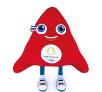 Doudou et Compagnie - Grande Peluche Phryge 80cm - Mascotte Officielle JO PARIS 2024 - Peluche des Jeux Olympiques et Paralympiques de Paris 2024 - Forme Bonnet Phrygien Rouge - 80 cm - JO2404