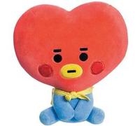 Aurora, 61474, BT21 Marchandise officielle, poupée Baby TATA assise 20,3 cm, peluche bleue et rouge