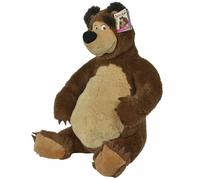 Simba - 109309894 - Masha et Michka -Peluche Michka avec Jambes Articulées - Marron - 50 cm