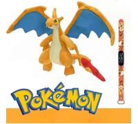 Peluche Méga-Dracaufeu Y Pokémon 20 CM + Montre Lcd Dracaufeu Offerte