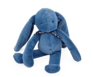 Peluche méléo lapin bleu intense -