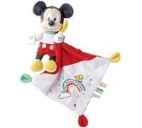 cavernedesjouets Peluche pour Mickey avec Mouchoir 21 x 21 cm - Doudou Souris Enfant - Set Cadeau Naissance + 1 Carte Tigre - bébé