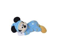 Peluche Mickey Phosphorescente Bleu 33 Cm + 1 Carte Animaux - Disney - Doudou Brille Dans La Nuit Enfant