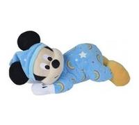 Peluche mickey phosphorescente bleu 33 cm + 1 carte animaux - disney - doudou brille dans la nuit enfant Bleu
