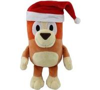 Peluche mignonne de chien Bingo, avec bonnet de Nol jaune, 30 cm Jaune