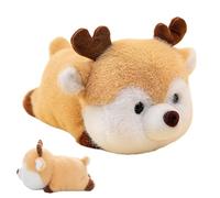 Peluche mignonne en forme de visage blush - Adorable en peluche de style panda/raton laveur, compagnon de bureau, en peluche douce en velours, jouet décoratif pour et utilisation