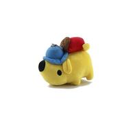 Peluche mignonne, série Chenille-chat, Chien jaune avec chapeau bleu, poupée, 10cm