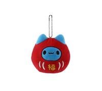 Peluche mignonne, série Chenille-chat, sachet chanceux rouge, poupée, 10cm
