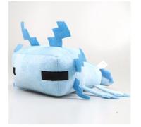 Peluche Minecraft Jouets Axolotl Doux Peluches Animaux Poupees Frusde Peluche Oreiller 30 Cm-Bleu