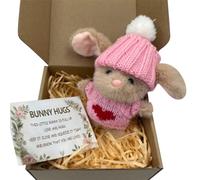 Peluche mini lapin douce et mignonne, jouet de Pâques à câliner pour enfants, tout-petits, filles et garçons (D, One Size)