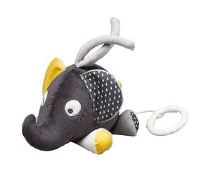 Peluche Mini Musical Eléphant En Velours - Babyfan Gris TU