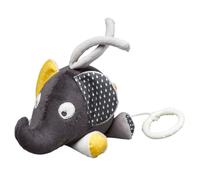 Peluche mini musical eléphant en velours - babyfan gris TU