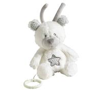 Peluche mini musical ours en velours - celeste blanc TU