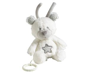 Peluche Mini Musical Ours En Velours - Celeste Blanc TU